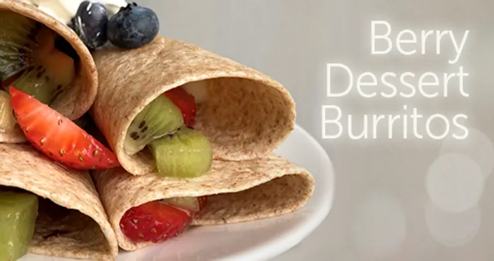 Family cooking with no-cook Berry Dessert Burritos