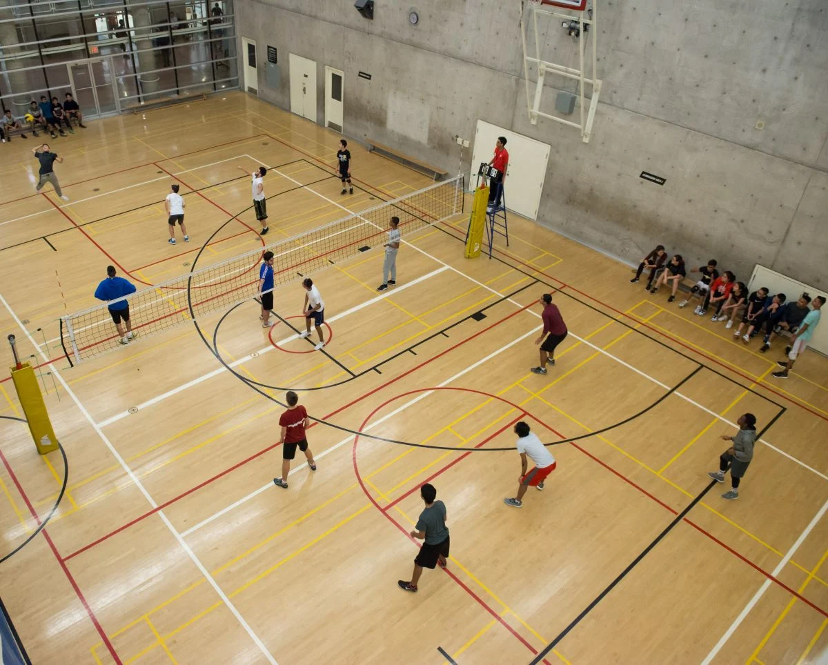 A volleyball game in action at YMCA Teen Nights